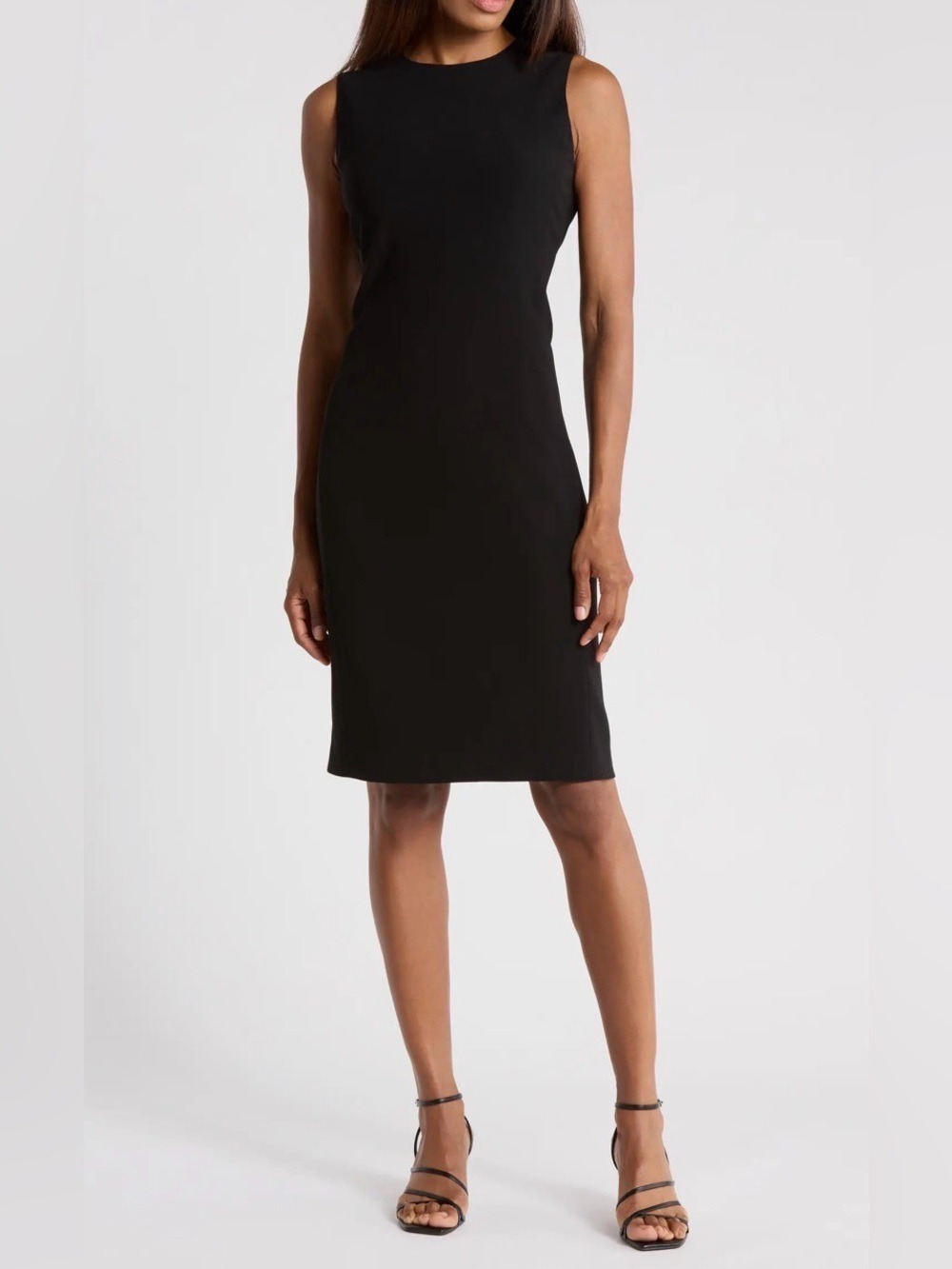 Vince Sleeveless Sweater Mini Dress in Black